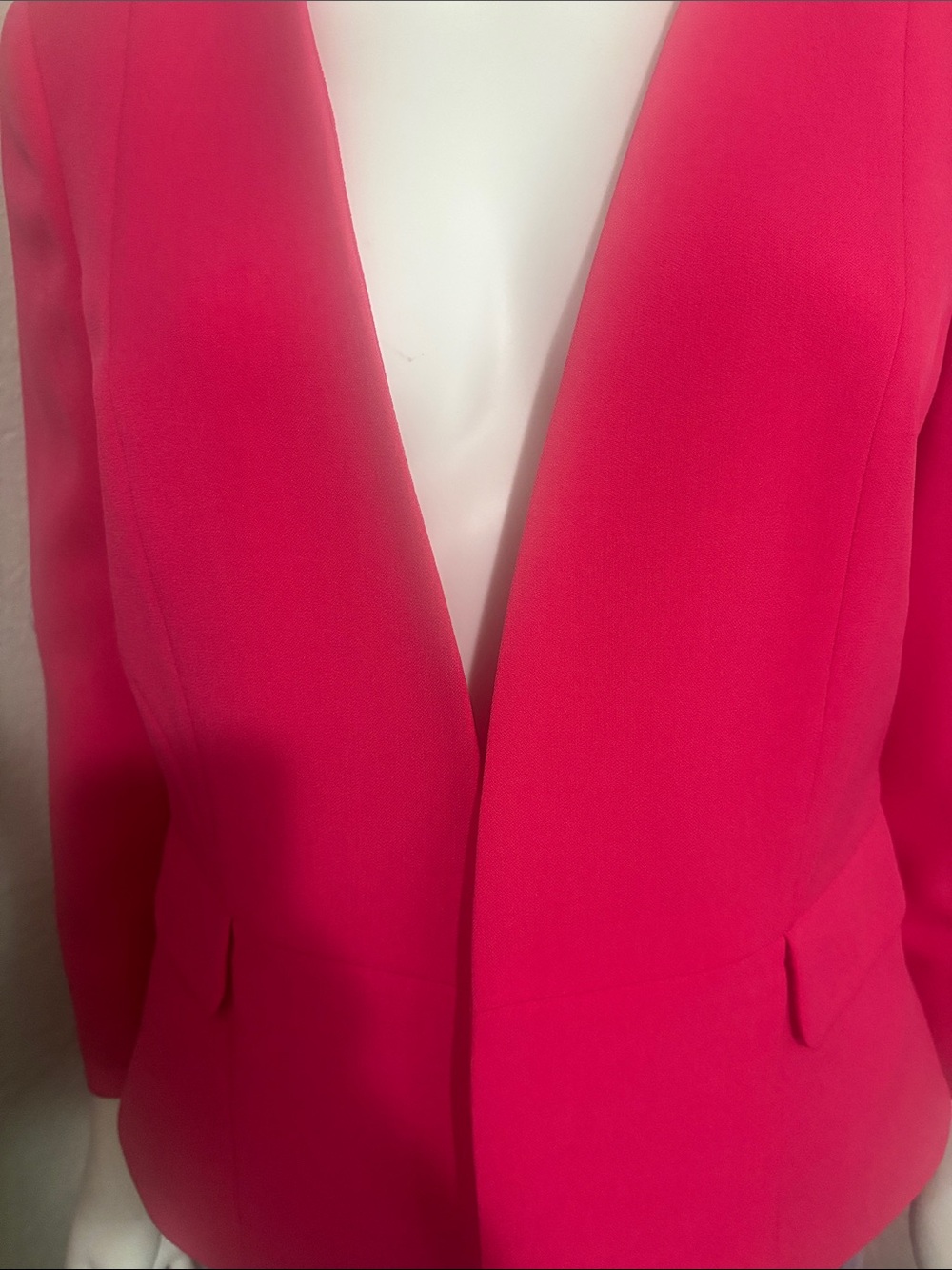 Kasper Bright Pink Open-Front Blazer - Picture 6 of 10